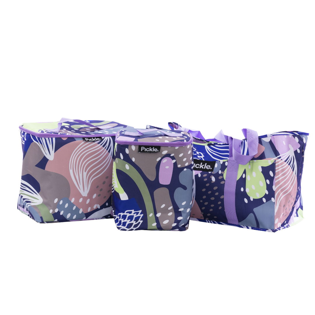 African Violet Picnic Cooler Bag Set