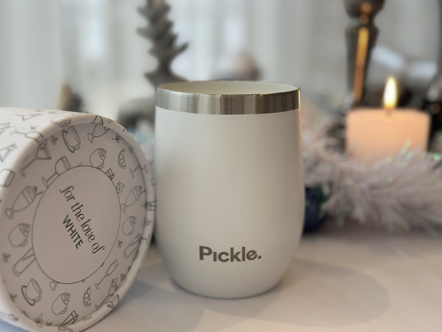 Ceramic-lined Drinks Tumbler - For The Love Of White