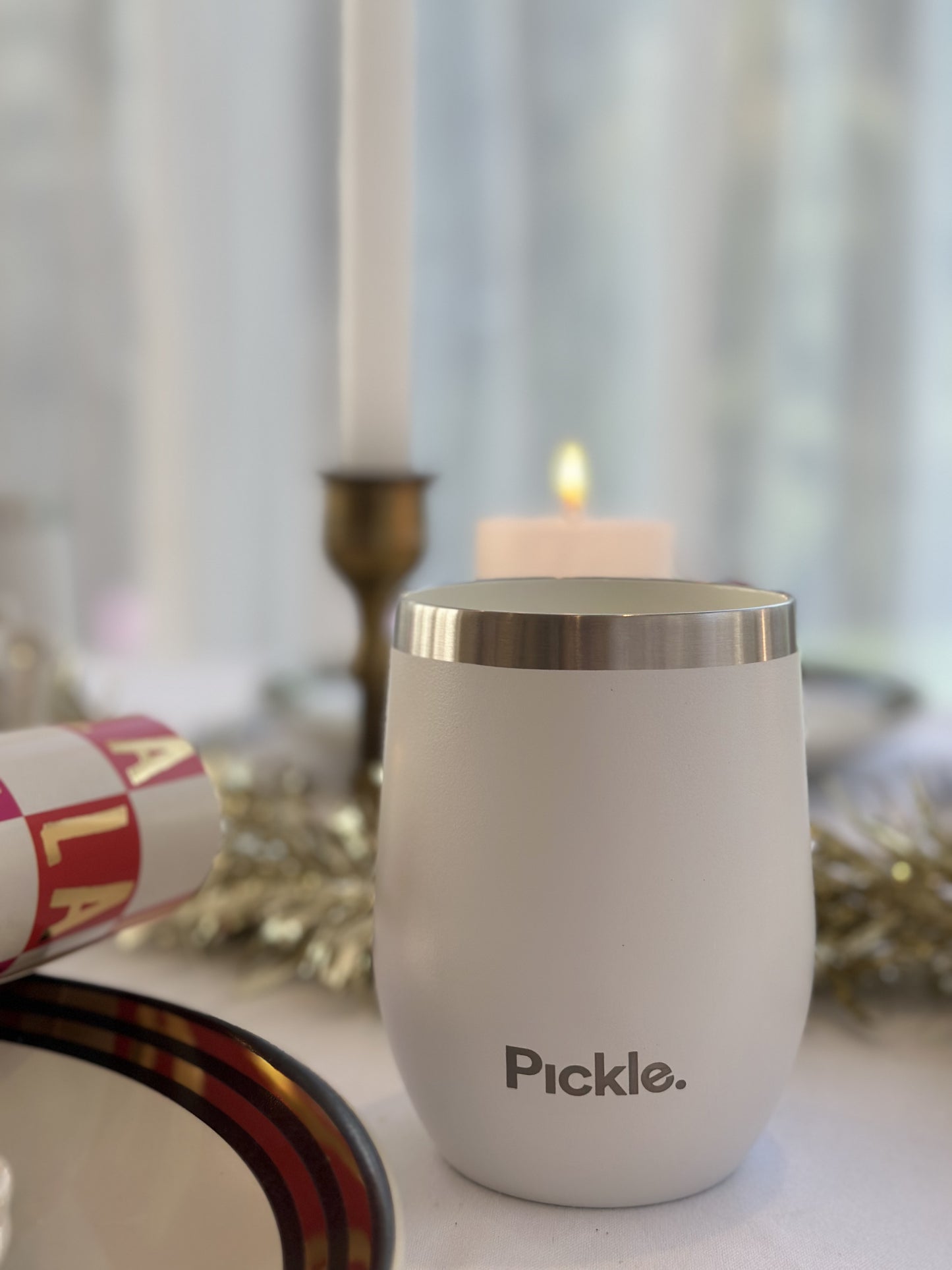 Ceramic-lined Drinks Tumbler - For The Love Of White